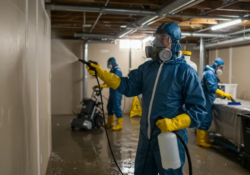 Basement Sanitization and Antimicrobial Treatment process in Pacific, WA