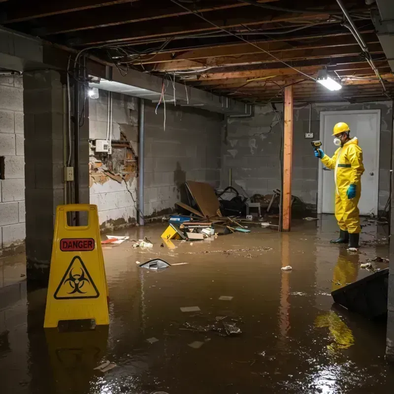 Flooded Basement Electrical Hazard in Pacific, WA Property